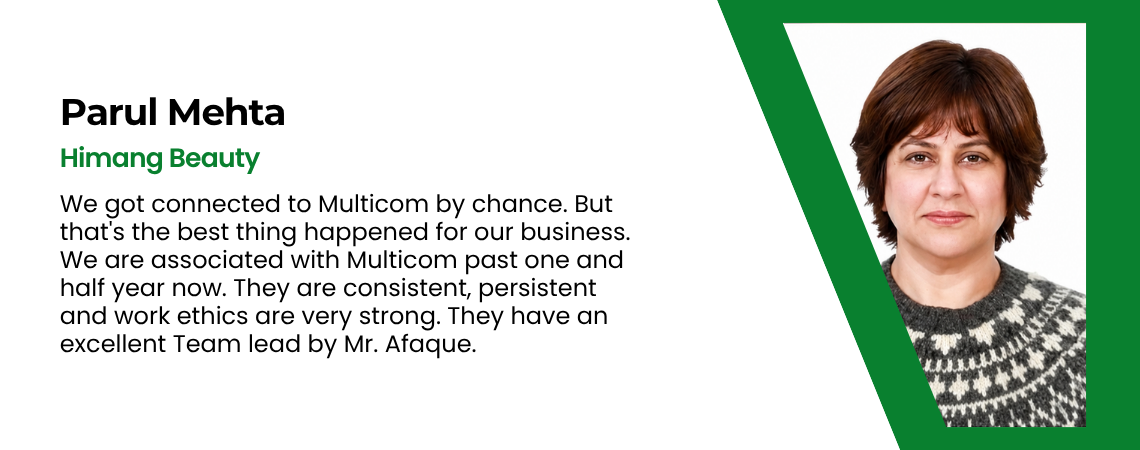 Client testimonial for Multicom digital marketing agency Kushinagar